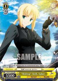 Saber Reprint waifu card — Weiss Schwarz