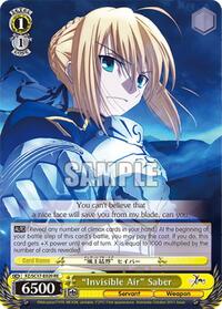 "Invisible Air" Saber Reprint waifu card — Weiss Schwarz