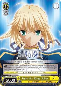 Saber Reprint waifu card — Weiss Schwarz