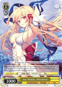 Aliceliese C waifu card — Weiss Schwarz
