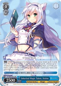 Sistine RR waifu card — Weiss Schwarz
