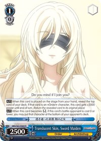 Sword Maiden R waifu card — Weiss Schwarz