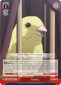 Canary U waifu card — Weiss Schwarz