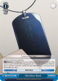 Obsidian Rank U waifu card — Weiss Schwarz