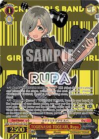 Rupa GirlsBandCryRare waifu card — Weiss Schwarz
