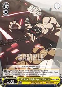Chipp: High Speed Battle C waifu card — Weiss Schwarz