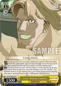 Leo: Stance Cancel C waifu card — Weiss Schwarz