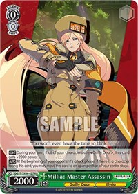 Millia: Master Assassin RR waifu card — Weiss Schwarz