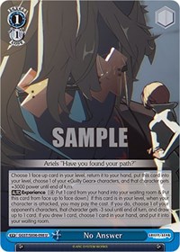 No Answer U waifu card — Weiss Schwarz