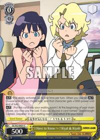 Kiyal & Kiyoh C waifu card — Weiss Schwarz