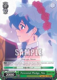 Nia Promo waifu card — Weiss Schwarz