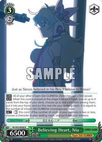Nia R waifu card — Weiss Schwarz