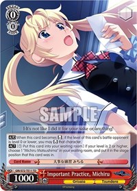 Michiru TrialDeck waifu card — Weiss Schwarz