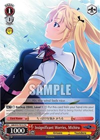 Michiru TrialDeck waifu card — Weiss Schwarz