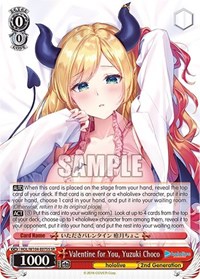 Yuzuki Choco SR waifu card — Weiss Schwarz