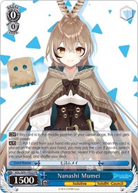 Nanashi Mumei Promo waifu card — Weiss Schwarz