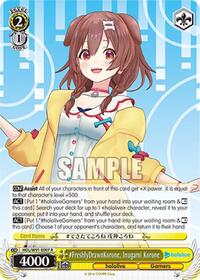Inugami Korone R waifu card — Weiss Schwarz