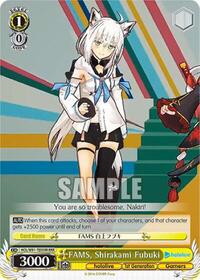 Shirakami Fubuki (RRR) RRR waifu card — Weiss Schwarz