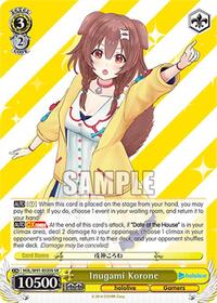 Inugami Korone (SR) SR waifu card — Weiss Schwarz