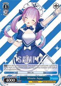 Minato Aqua SR waifu card — Weiss Schwarz