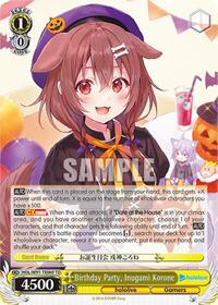 Inugami Korone TrialDeck waifu card — Weiss Schwarz