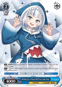 Gawr Gura Normal waifu card — Weiss Schwarz