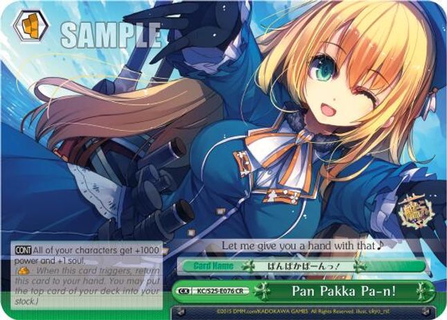 Pan Pakka Pa-n! CR waifu card — Weiss Schwarz