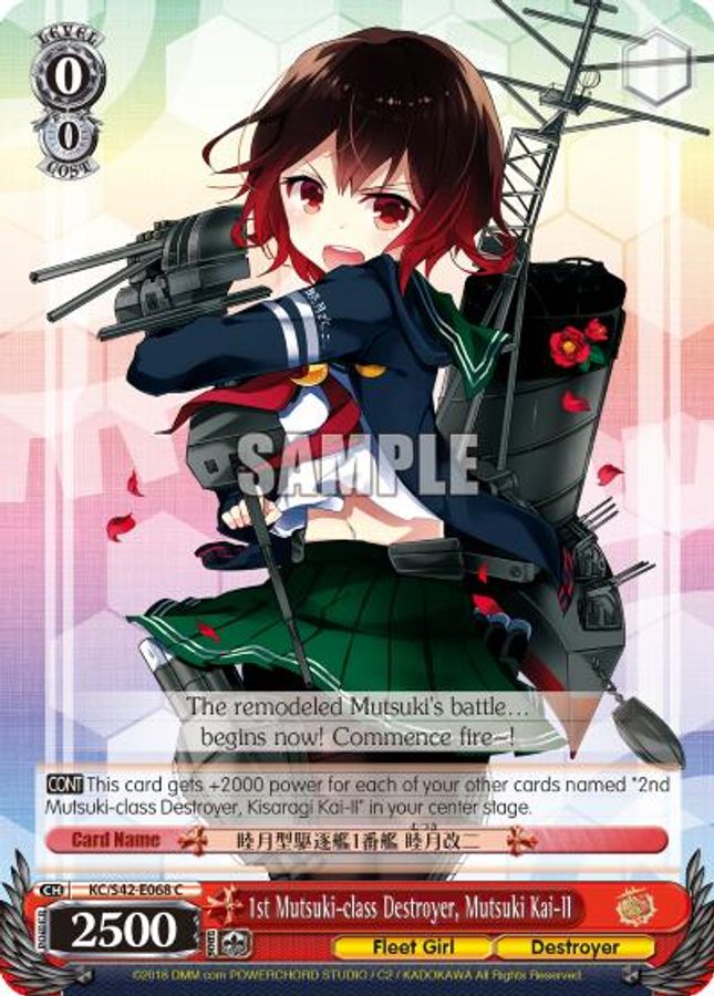 Mutsuki Kai-II C waifu card — Weiss Schwarz