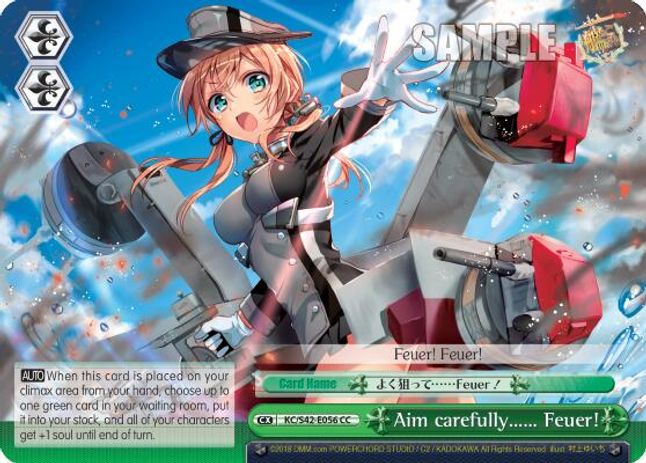 Aim carefully...... Feuer! CC waifu card — Weiss Schwarz