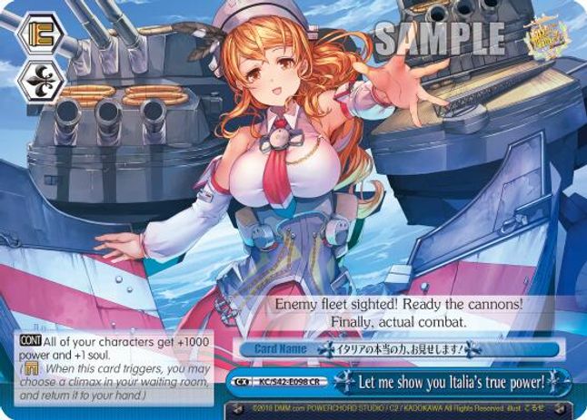 Let me show you Italia's true power! CR waifu card — Weiss Schwarz