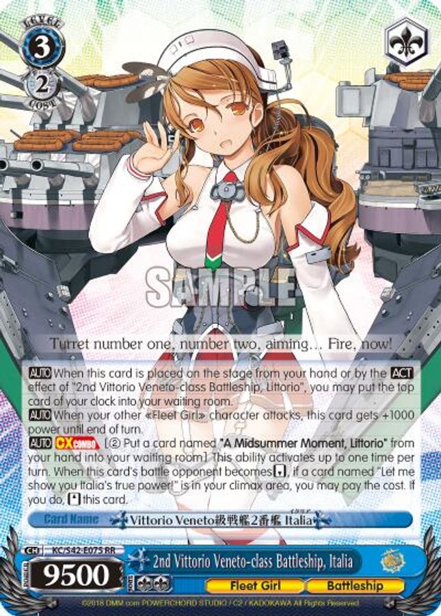 Italia RR waifu card — Weiss Schwarz