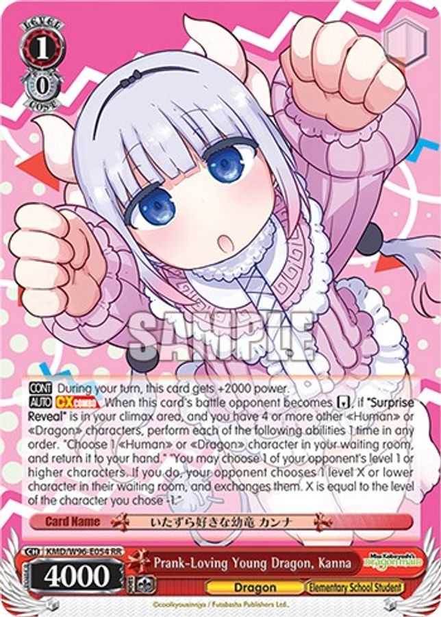 Kanna RR waifu card — Weiss Schwarz