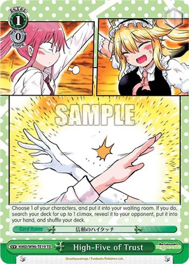 High-Five of Trust TrialDeck waifu card — Weiss Schwarz
