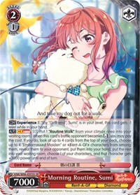 Sumi SR waifu card — Weiss Schwarz