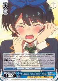 Ruka SR waifu card — Weiss Schwarz