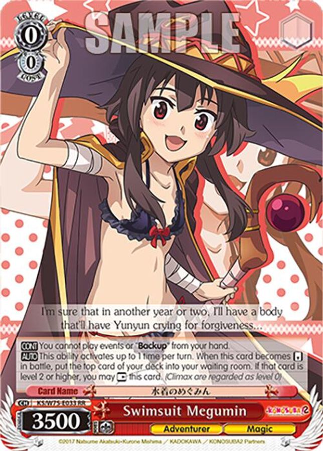 Swimsuit Megumin RR waifu card — Weiss Schwarz