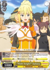 "Model Knight?" Darkness C waifu card — Weiss Schwarz