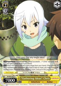 "Gathering Ideas" Chris C waifu card — Weiss Schwarz