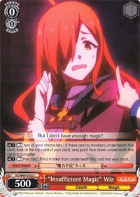 "Insufficient Magic" Wiz C waifu card — Weiss Schwarz