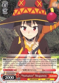 "Nuisance" Megumin R waifu card — Weiss Schwarz