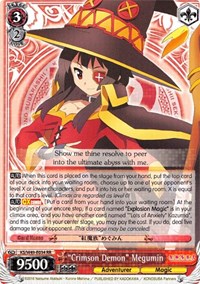 "Crimson Demon" Megumin RR waifu card — Weiss Schwarz