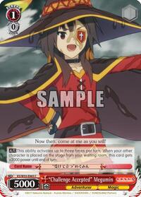 "Challenge Accepted" Megumin C waifu card — Weiss Schwarz