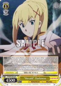 "Herald" Darkness R waifu card — Weiss Schwarz