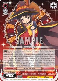 "Detonative Dame" Megumin RR waifu card — Weiss Schwarz