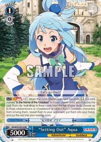 "Setting Out" Aqua RR waifu card — Weiss Schwarz