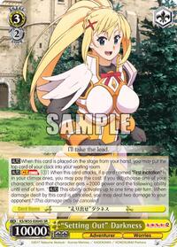 "Setting Out" Darkness SR waifu card — Weiss Schwarz