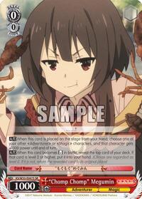 "Chomp Chomp" Megumin SR waifu card — Weiss Schwarz