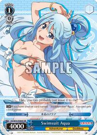 Swimsuit Aqua SR waifu card — Weiss Schwarz