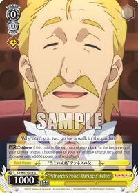 "Patriarch's Poise" Darkness' Father U waifu card — Weiss Schwarz
