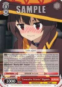 "Consecutive Victories" Megumin U waifu card — Weiss Schwarz